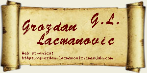 Grozdan Lacmanović vizit kartica